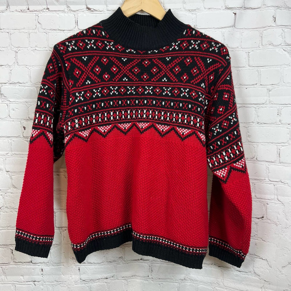 Vintage Jennifer Moore Knit Winter Sweater Boxy Wide Sleeve S